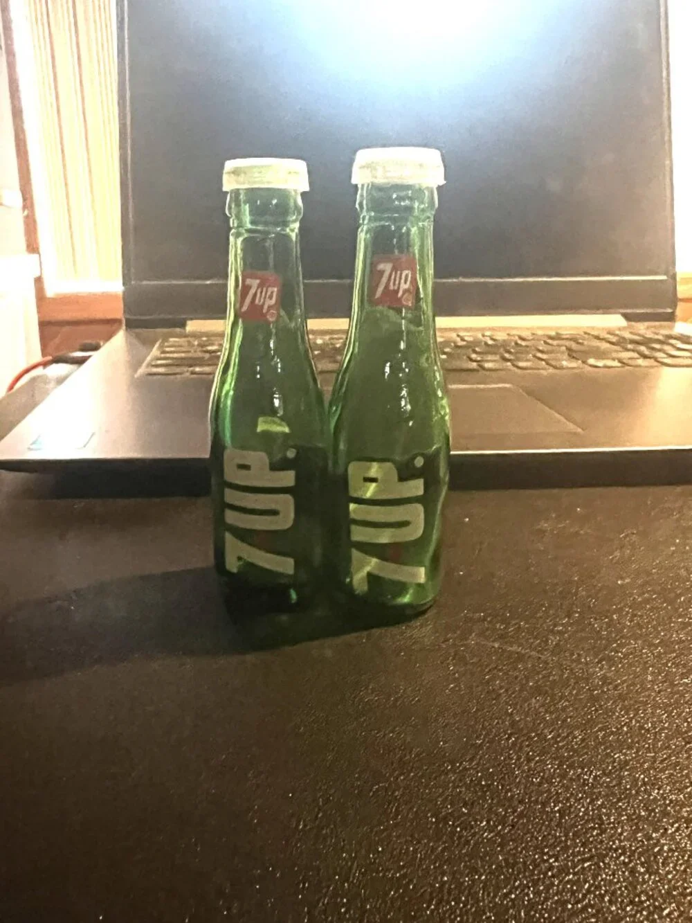 Vintage 7UP Bottle Salt and Pepper Shakers